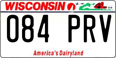 WI license plate 084PRV