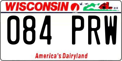 WI license plate 084PRW