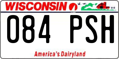 WI license plate 084PSH