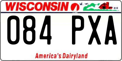 WI license plate 084PXA