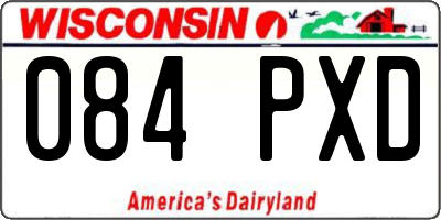 WI license plate 084PXD