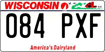 WI license plate 084PXF
