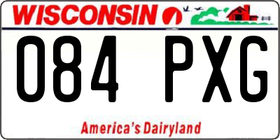 WI license plate 084PXG
