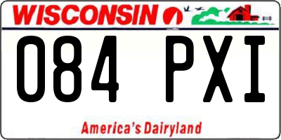 WI license plate 084PXI