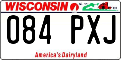 WI license plate 084PXJ