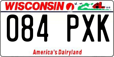 WI license plate 084PXK