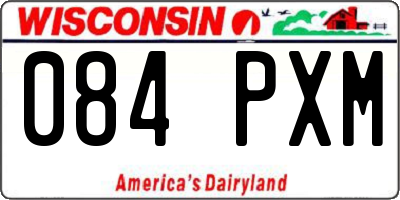 WI license plate 084PXM