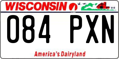 WI license plate 084PXN