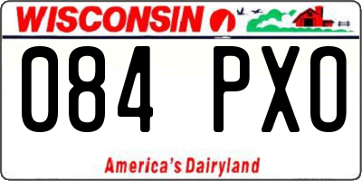 WI license plate 084PXO