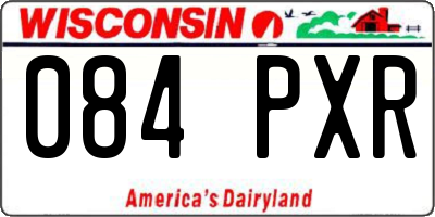 WI license plate 084PXR