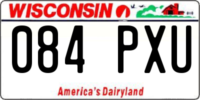 WI license plate 084PXU