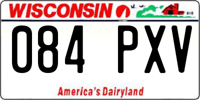 WI license plate 084PXV