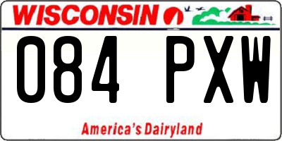 WI license plate 084PXW