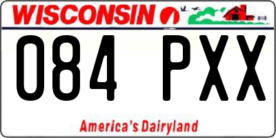 WI license plate 084PXX