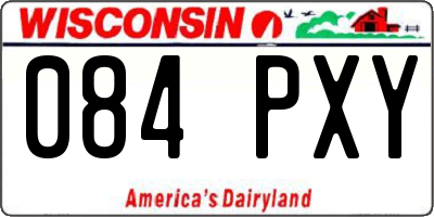 WI license plate 084PXY