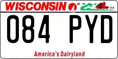 WI license plate 084PYD