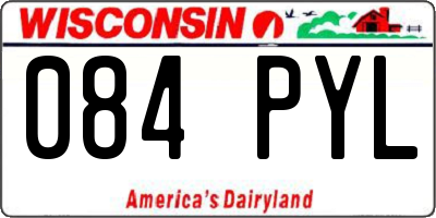 WI license plate 084PYL
