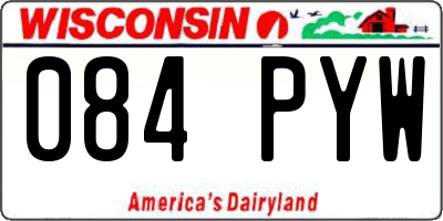WI license plate 084PYW