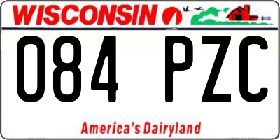 WI license plate 084PZC