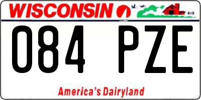 WI license plate 084PZE