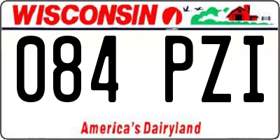 WI license plate 084PZI
