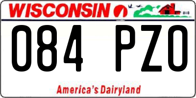 WI license plate 084PZO