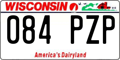 WI license plate 084PZP