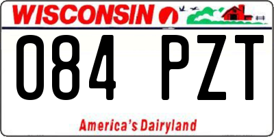 WI license plate 084PZT