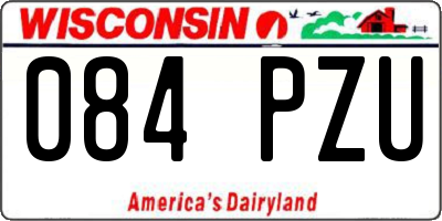 WI license plate 084PZU