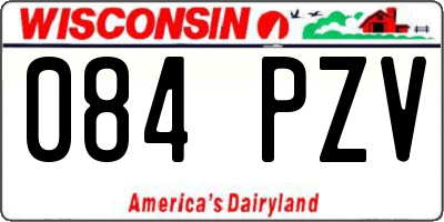 WI license plate 084PZV