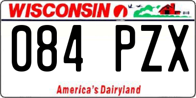 WI license plate 084PZX
