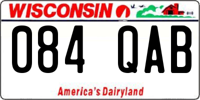 WI license plate 084QAB
