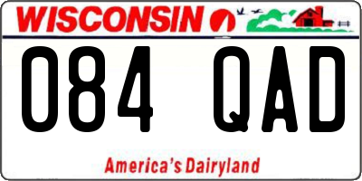 WI license plate 084QAD