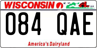 WI license plate 084QAE