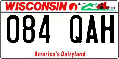WI license plate 084QAH