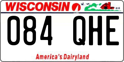 WI license plate 084QHE