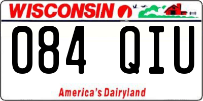 WI license plate 084QIU
