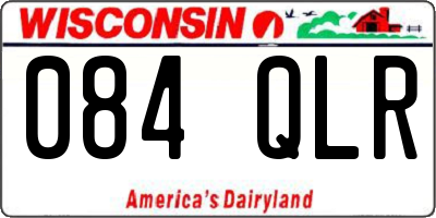 WI license plate 084QLR
