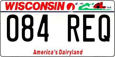 WI license plate 084REQ