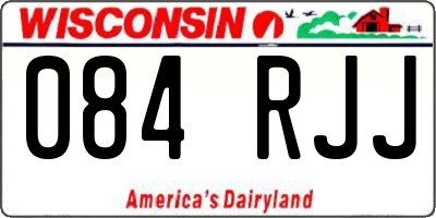 WI license plate 084RJJ