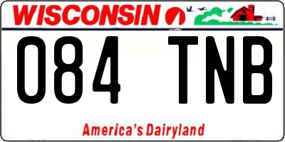 WI license plate 084TNB