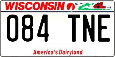 WI license plate 084TNE