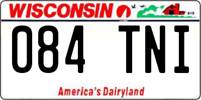 WI license plate 084TNI