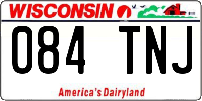 WI license plate 084TNJ