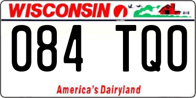 WI license plate 084TQO