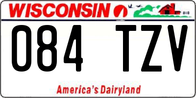 WI license plate 084TZV