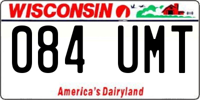 WI license plate 084UMT