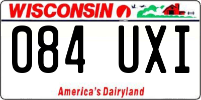WI license plate 084UXI