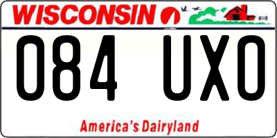 WI license plate 084UXO