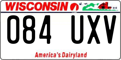 WI license plate 084UXV